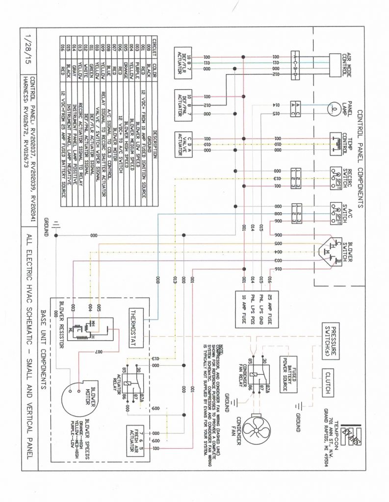 Control Panel (EVANS) RV219537 RV202146 and RV202024 - Comfort Air Inc ...