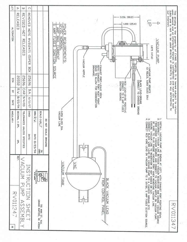 Spec Sheets Evans Tempcon Replacement Part Diagrams