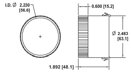Louver Adapter Dimensions - 07 000 003