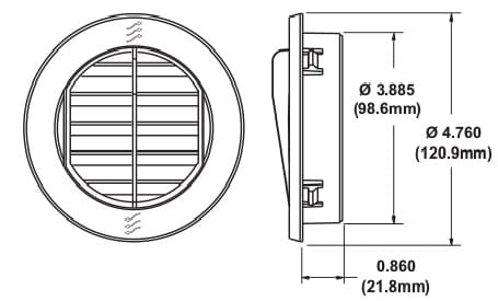 Louver Dimensions - 11 000 225