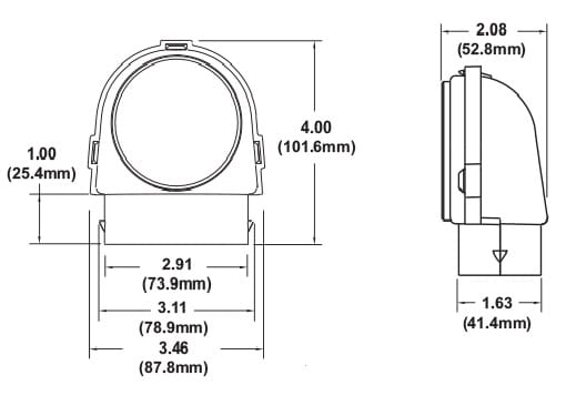 Louver Adapter Dimensions - 11 000 247