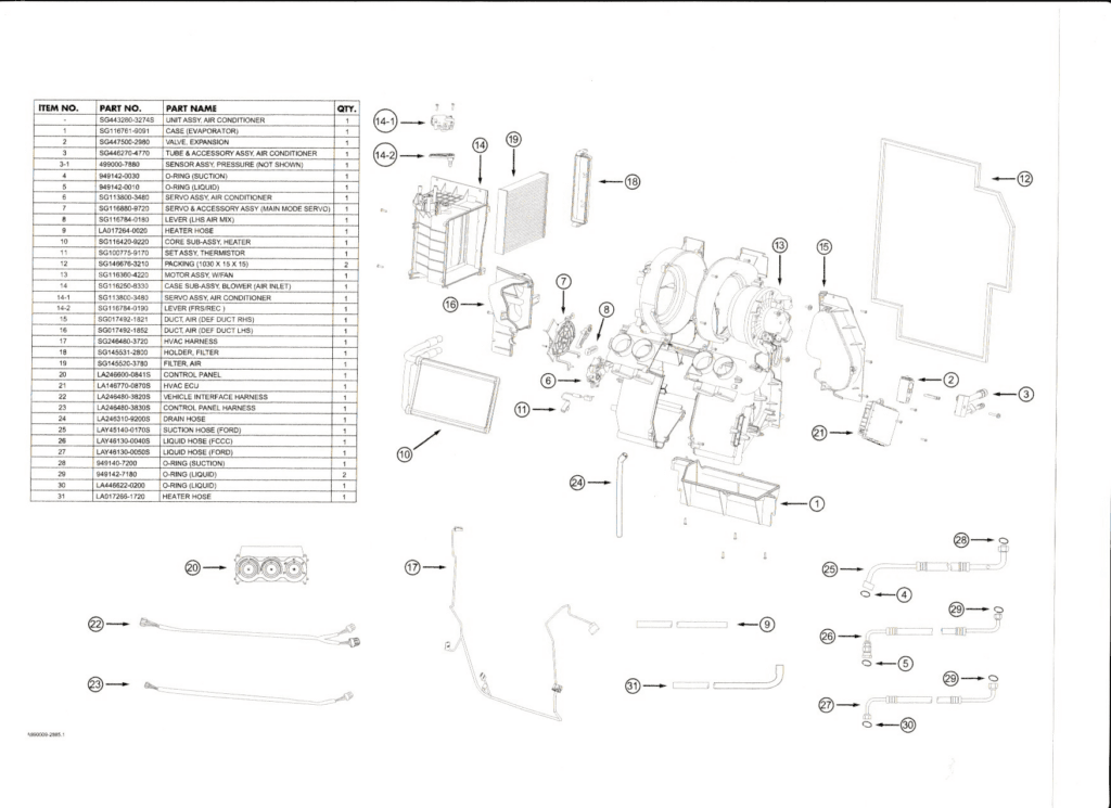 Denso Unit Assembly Spec Sheet - Comfort Air Inc. RV HVAC Parts