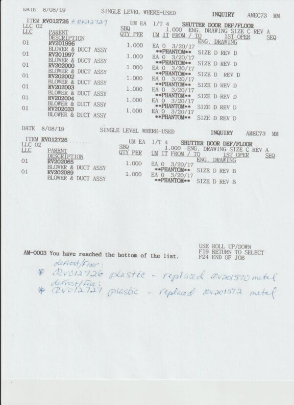 Evans Spec Sheet RV213824 - Image 3