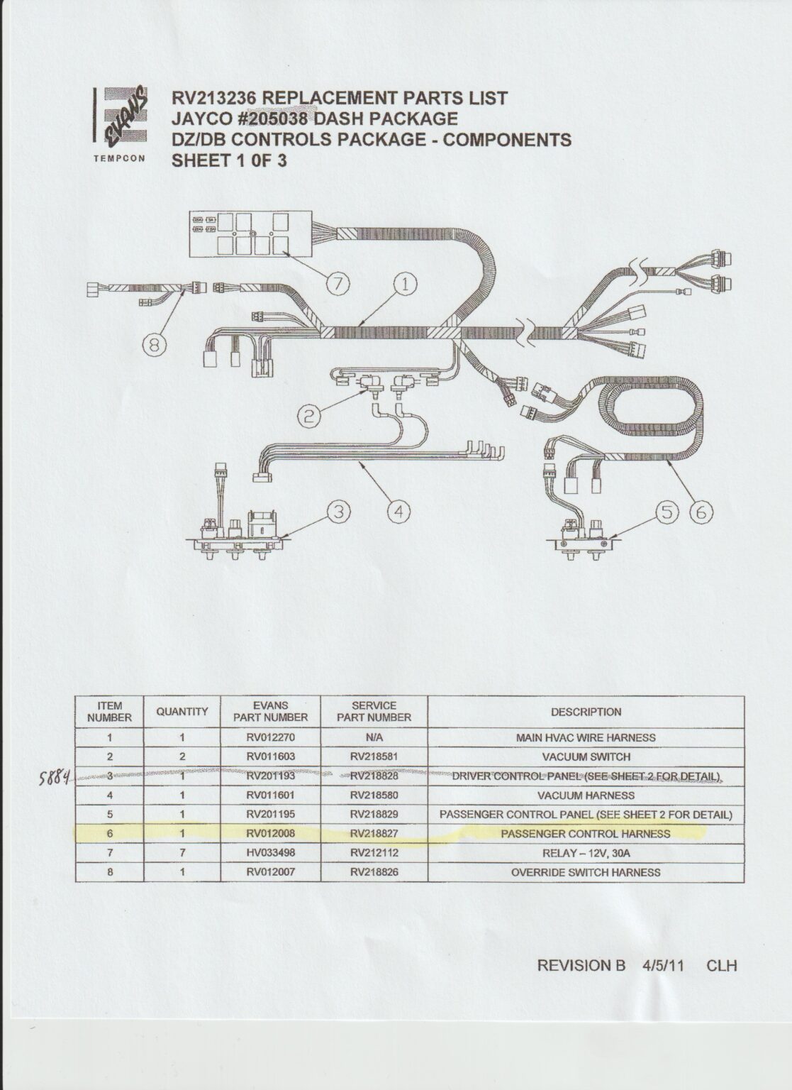 Evans Tempcon Rv Ac Parts