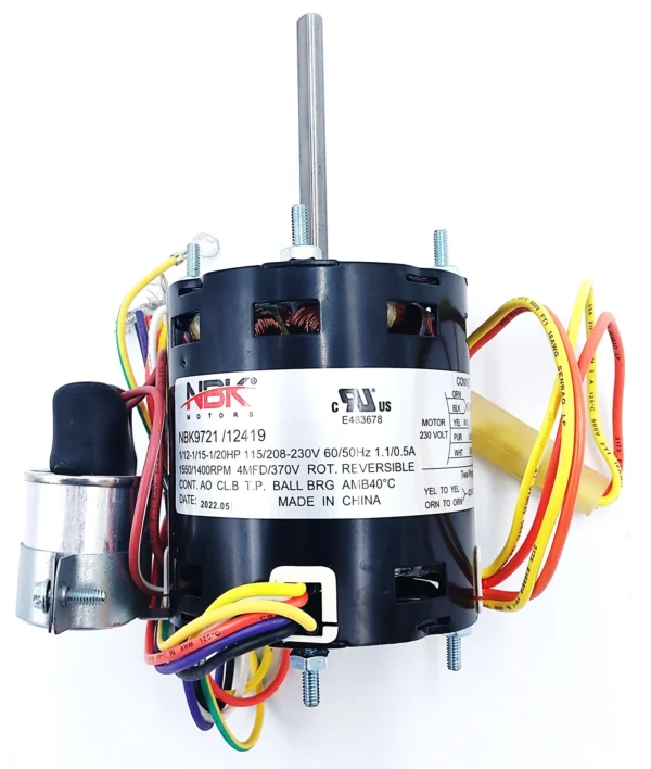 9721 Fan Motor 115/230V 1.0/.5 AMPS, RPM 1550/1400 1/12 HP